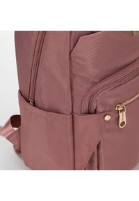 Wittchen - Damski plecak z nylonu z nitami. Kolor: różowy. Materiał: nylon. Wzór: kwiaty. Styl: klasyczny, elegancki #5
