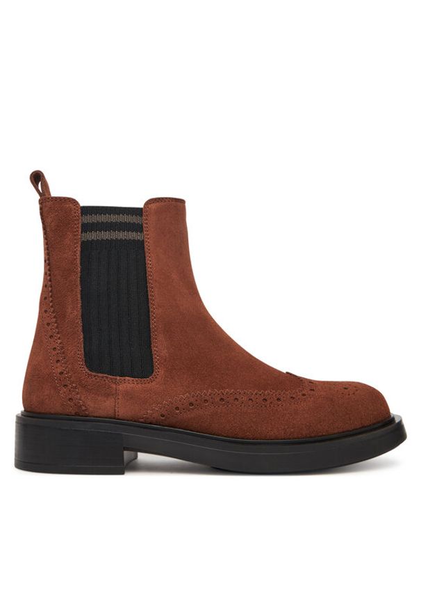 Pollini Sztyblety SA21163G0NTF0217 Brązowy. Kolor: brązowy. Materiał: zamsz, skóra