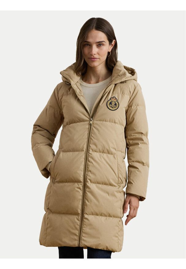 Lauren Ralph Lauren - LAUREN RALPH LAUREN Płaszcz zimowy 297962675003 Beżowy Regular Fit. Kolor: beżowy. Materiał: syntetyk. Sezon: zima