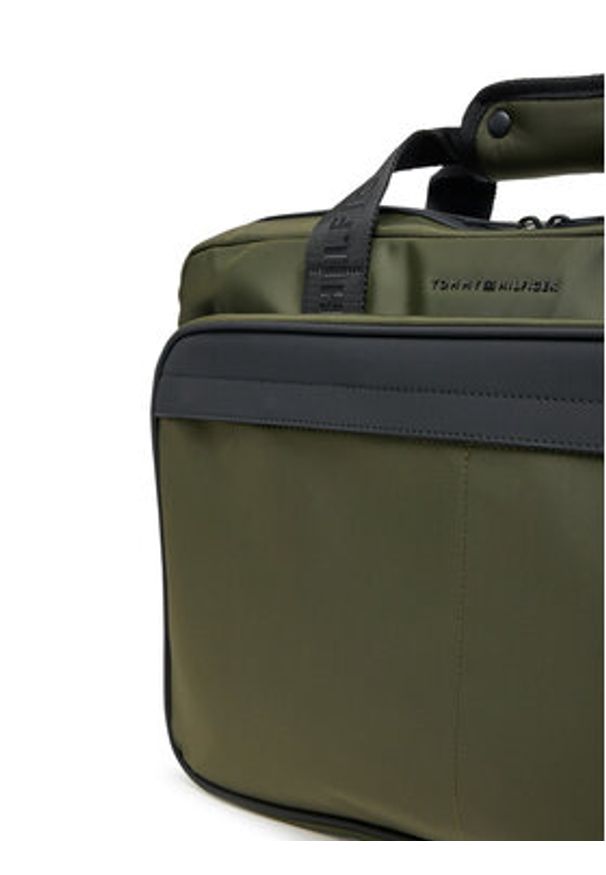 TOMMY HILFIGER - Tommy Hilfiger Torba na laptopa Th Repreve Computer Bag AM0AM13186 Khaki. Kolor: brązowy. Materiał: materiał