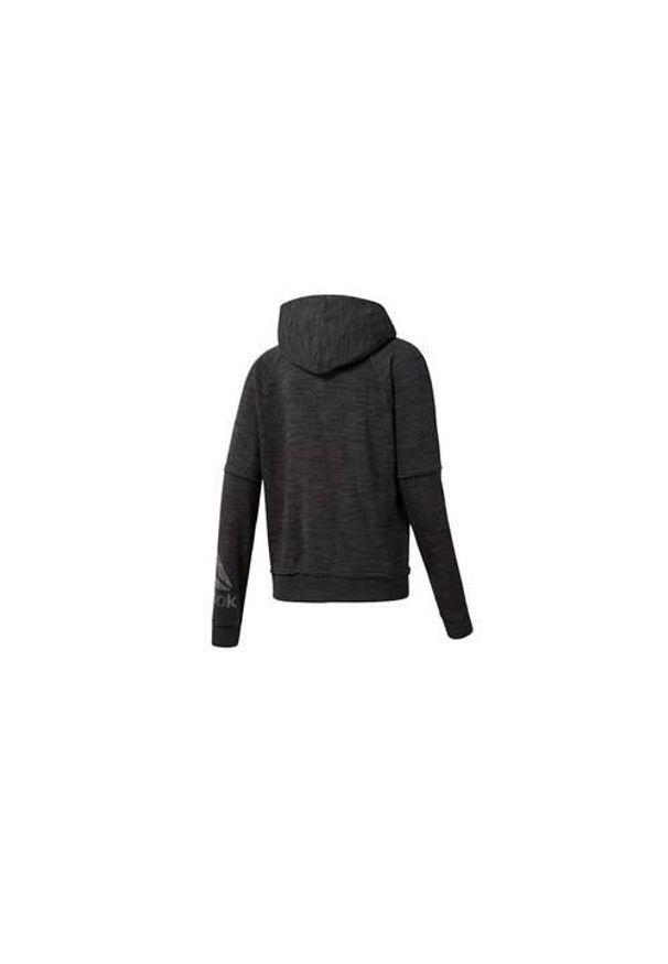 Bluza sportowa damska Reebok Training Essentials Marble Logo Full Zip. Typ kołnierza: kaptur. Kolor: szary