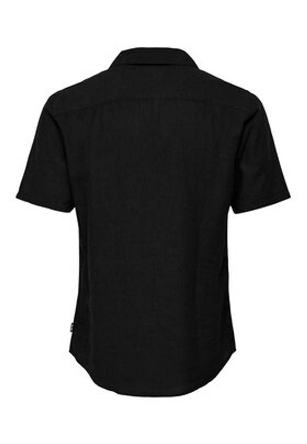 Only & Sons Koszula Caiden 22025116 Czarny Slim Fit. Kolor: czarny. Materiał: bawełna