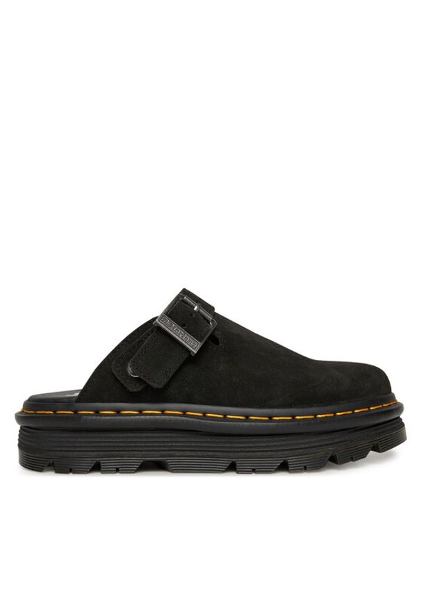 Dr. Martens Klapki Zebzag DM31657001 Czarny. Kolor: czarny. Materiał: nubuk, skóra