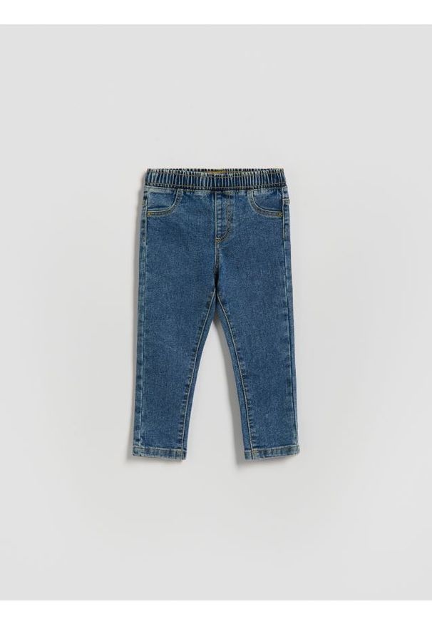 Reserved - Bawełniane jegginsy - niebieski. Kolor: niebieski. Materiał: bawełna