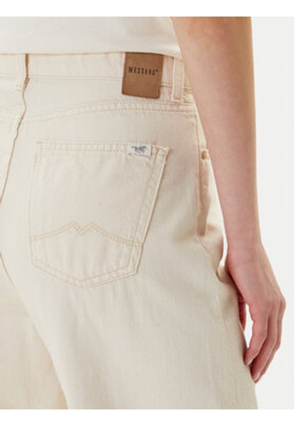 Mustang Jeansy Luise 1016209 Écru Wide Fit