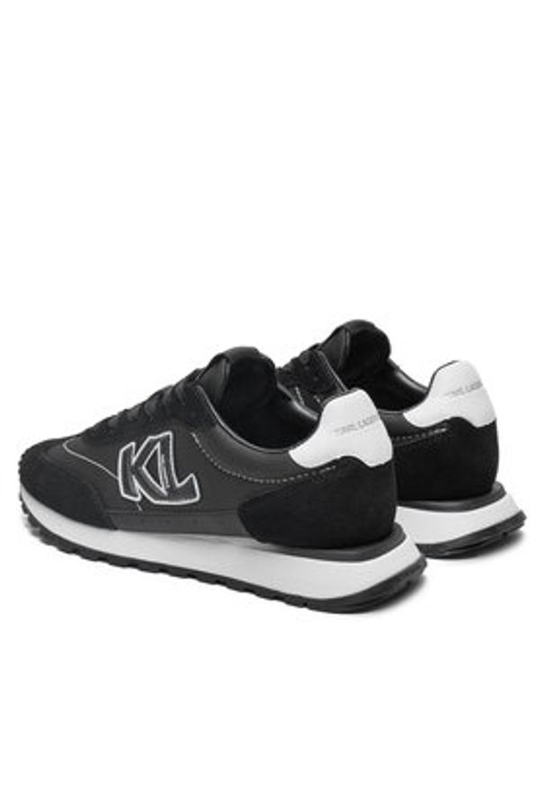 Karl Lagerfeld - KARL LAGERFELD Sneakersy Kairo KL61124A Czarny. Kolor: czarny. Materiał: skóra