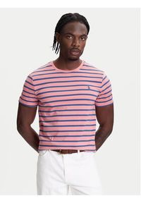 Polo Ralph Lauren T-Shirt 710938134010 Czerwony Custom Slim Fit. Typ kołnierza: polo. Kolor: czerwony. Materiał: bawełna