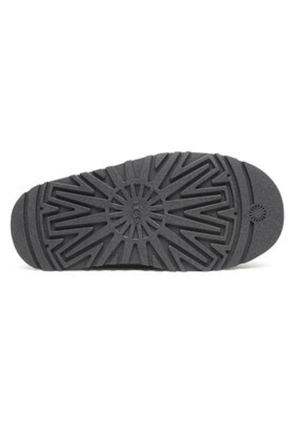 Ugg Kapcie W Funkette 1113474 Czarny. Kolor: czarny. Materiał: skóra, zamsz