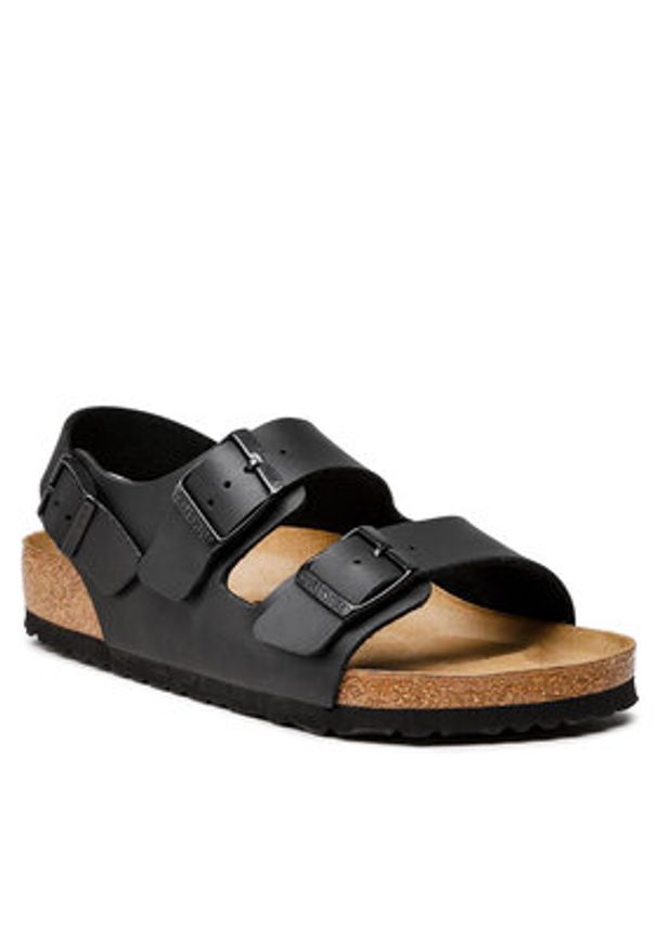 Birkenstock Sandały Milano 034791 Czarny. Kolor: czarny. Materiał: skóra