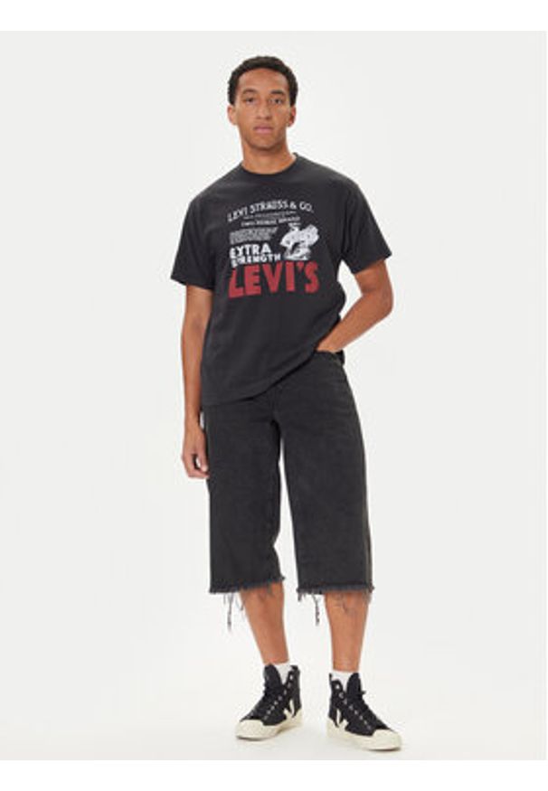 Levi's® Jeansy Capri 478™ 004A8-0003 Czarny Baggy Fit. Kolor: czarny