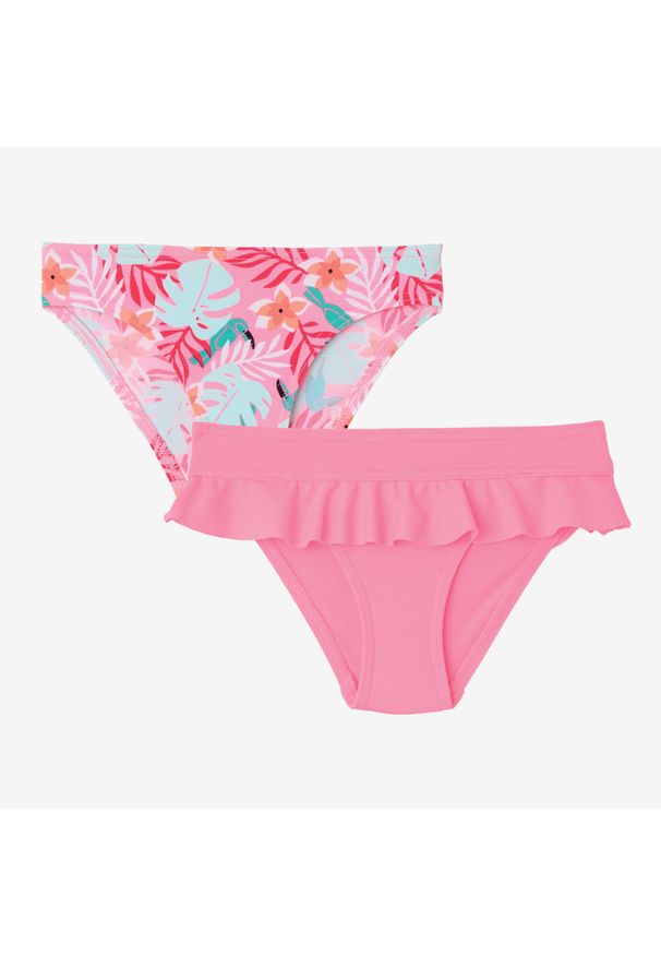 OLAIAN - Dół kostiumu kąpielowego surfingowego dla dzieci Olaian Madi 100. Kolor: różowy. Materiał: poliester, materiał, elastan