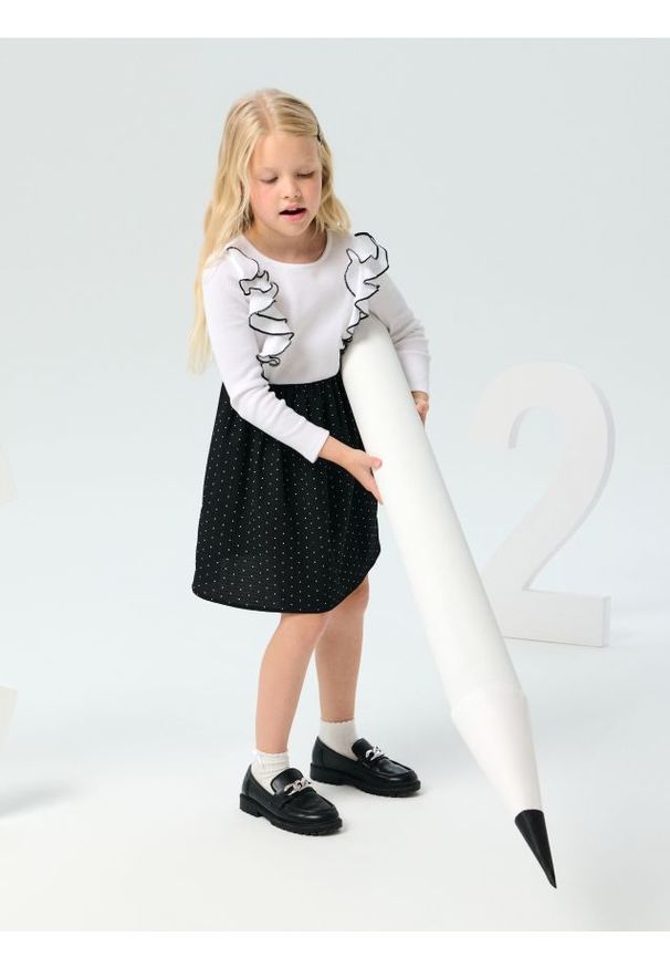 Sinsay - Sukienka z falbanami - wielobarwny