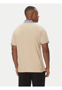 Versace Jeans Couture Polo 78GAGT04 Beżowy Regular Fit. Typ kołnierza: polo. Kolor: beżowy. Materiał: bawełna #4