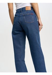 Big-Star - Spodnie jeans damskie wide Meghan 535. Stan: podwyższony. Kolor: niebieski. Styl: elegancki