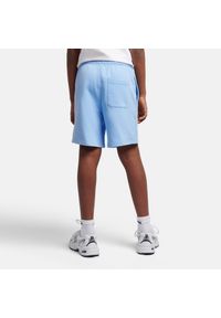 Spodenki dziecięce New Balance LAKB0008ELE – niebieskie. Kolor: niebieski. Materiał: bawełna. Styl: sportowy #3