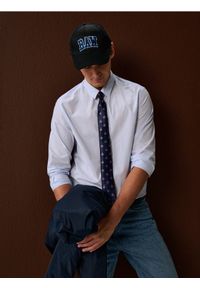 Sinsay - Bawełniana koszula w paski - błękitny. Kolor: niebieski. Materiał: bawełna. Wzór: paski #1