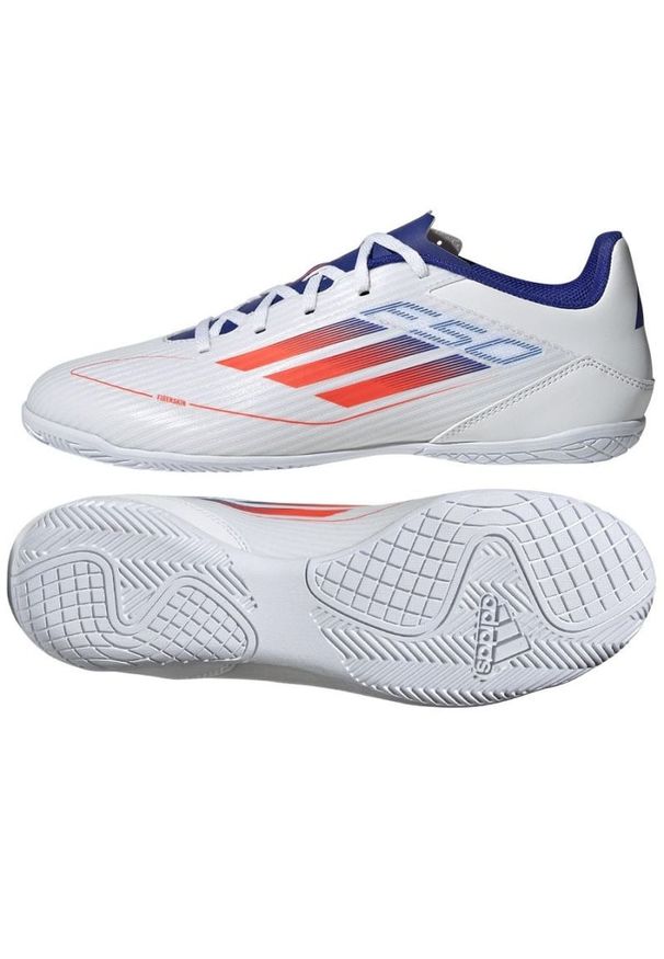 Adidas - Buty piłkarskie adidas F50 Club In IF1345 białe. Kolor: biały. Materiał: syntetyk. Szerokość cholewki: normalna. Sport: piłka nożna