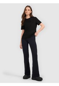 4f - 4F T-shirt loose z nadrukiem damski - czarny XS. Okazja: na co dzień. Kolor: czarny. Materiał: dzianina, materiał, bawełna. Wzór: nadruk. Styl: casual #2