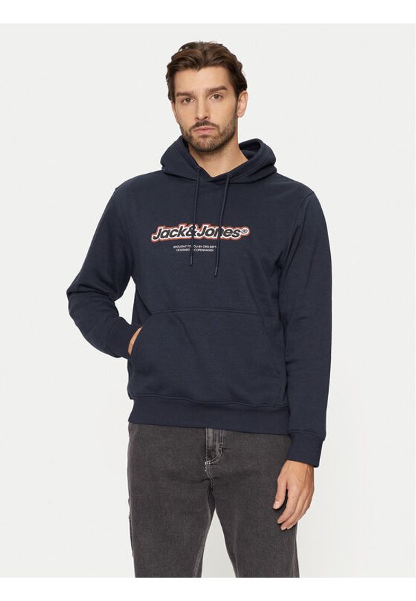 Jack & Jones Bluza Vesterbro 12265766 Granatowy Relaxed Fit. Kolor: niebieski. Materiał: syntetyk, bawełna