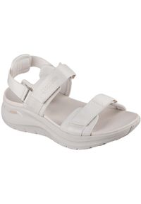 skechers - Sandały Skechers Arch Fit 2.0 - Go-ge, Kobiety. Kolor: biały. Materiał: materiał
