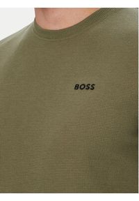 BOSS T-Shirt Waffle 50535891 Zielony jasny Regular Fit. Kolor: zielony. Materiał: bawełna #5