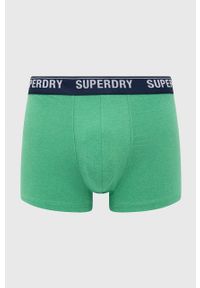 Superdry bokserki (3-pack) męskie kolor zielony. Kolor: zielony. Materiał: bawełna #7