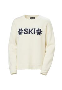 Damski sweter z dzianiny Helly Hansen Bliss. Kolor: beżowy, biały, wielokolorowy. Materiał: dzianina. Sezon: zima. Sport: wspinaczka, narciarstwo #1