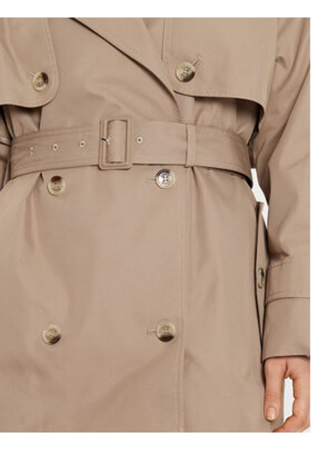 JOOP! Trencz Carrie 10018890 30044820 Beżowy Regular Fit. Kolor: beżowy. Materiał: syntetyk, bawełna