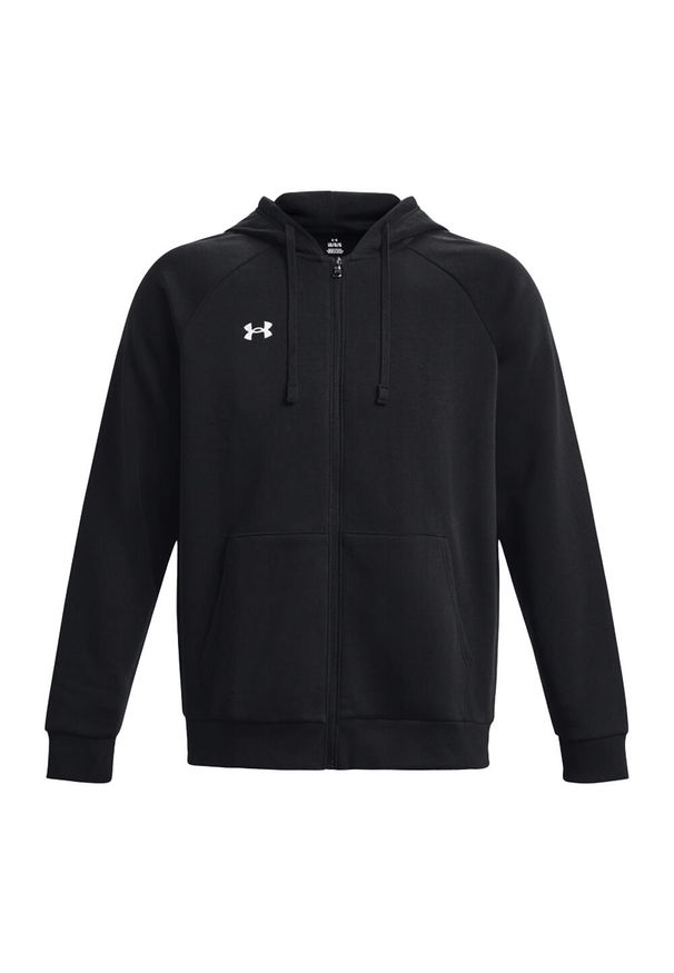 Under Armour - Męska Bluza Sportstyle Rival Fleece Z Pełnym Zamkiem Błyskawicznym. Kolor: czarny