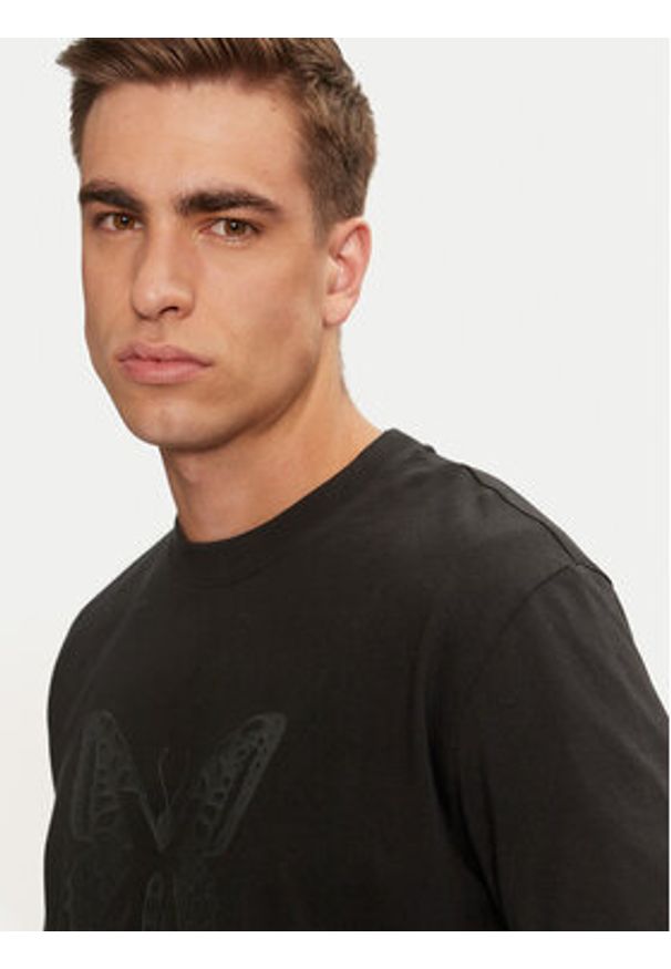 Richmond X T-Shirt Garon UMA24067TS Czarny Regular Fit. Kolor: czarny. Materiał: bawełna