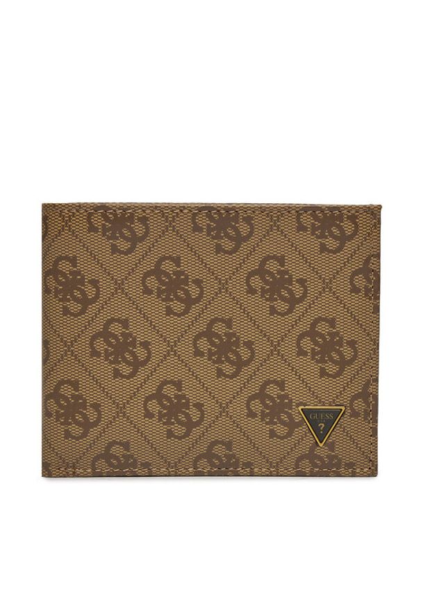 Guess Duży Portfel Męski Vezzola Leather Slg SMVELE LEA20 Brązowy. Kolor: brązowy. Materiał: skóra