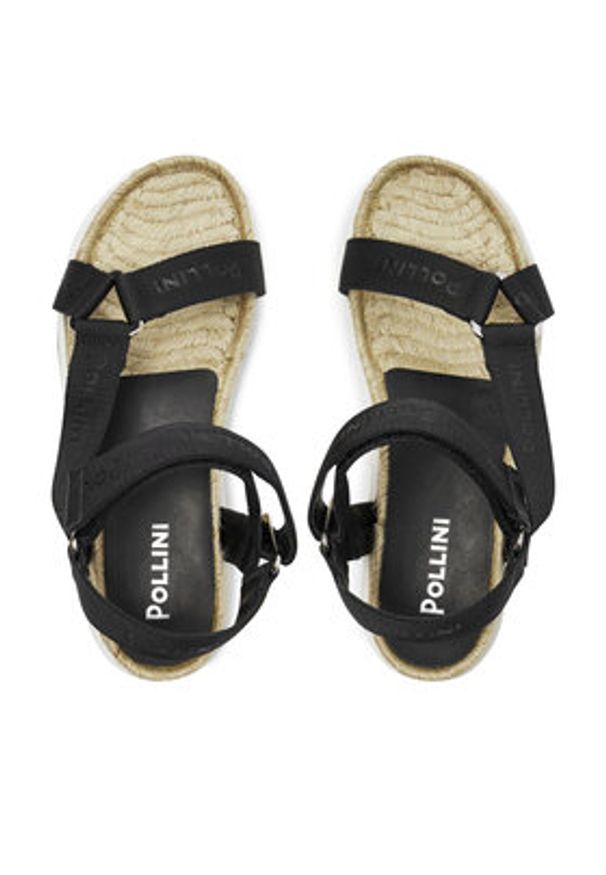 Pollini Espadryle SA16655G0ITV0000 Czarny. Kolor: czarny. Materiał: materiał