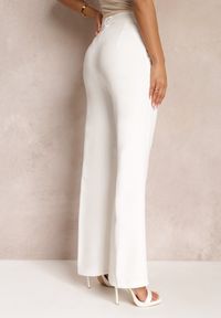 Renee - Białe Spodnie w Kant w Garniturowym Stylu High Waist Jaessa. Stan: podwyższony. Kolor: biały. Styl: elegancki #5