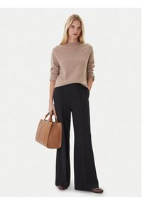 TOMMY HILFIGER - Tommy Hilfiger Sweter WW0WW46438 Beżowy Regular Fit. Kolor: beżowy. Materiał: wełna #4