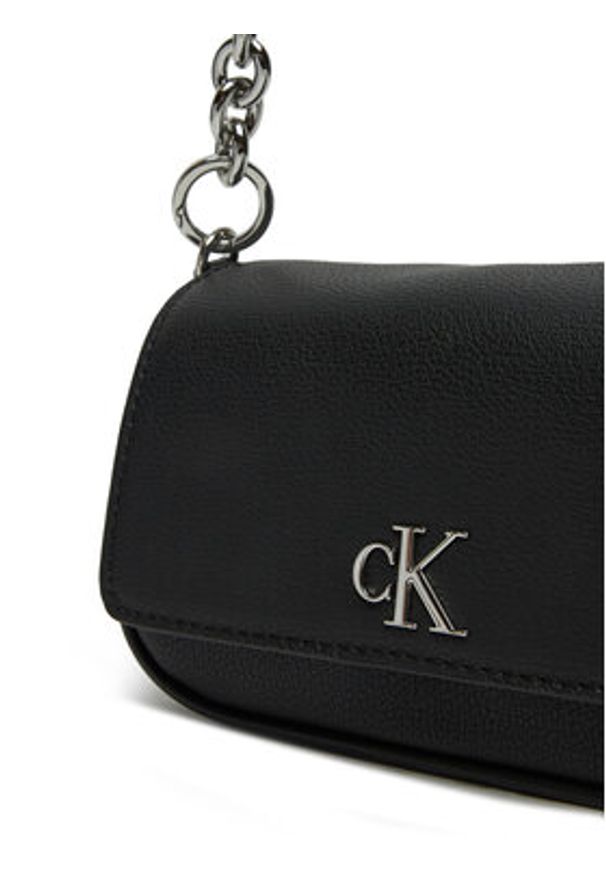 Calvin Klein Jeans Torebka K60K613049 Czarny. Kolor: czarny. Materiał: skórzane