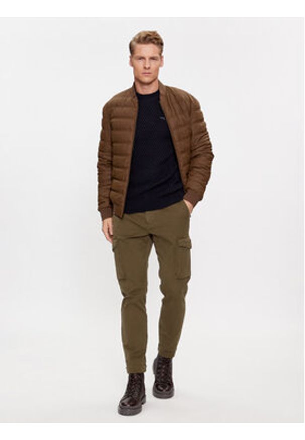 Aeronautica Militare Sweter 232MA1457L509 Granatowy Regular Fit. Kolor: niebieski. Materiał: syntetyk