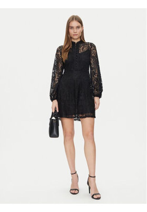 Vila Sukienka codzienna 14109364 Czarny Slim Fit. Okazja: na co dzień. Kolor: czarny. Materiał: syntetyk. Typ sukienki: proste. Styl: casual