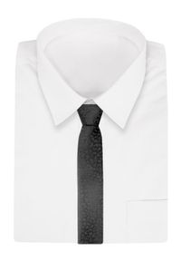 Alties - Krawat Czarny, Tłoczony, 7 cm, Elegancki, Klasyczny, Męski -ALTIES. Kolor: czarny. Materiał: tkanina. Styl: klasyczny, elegancki #2