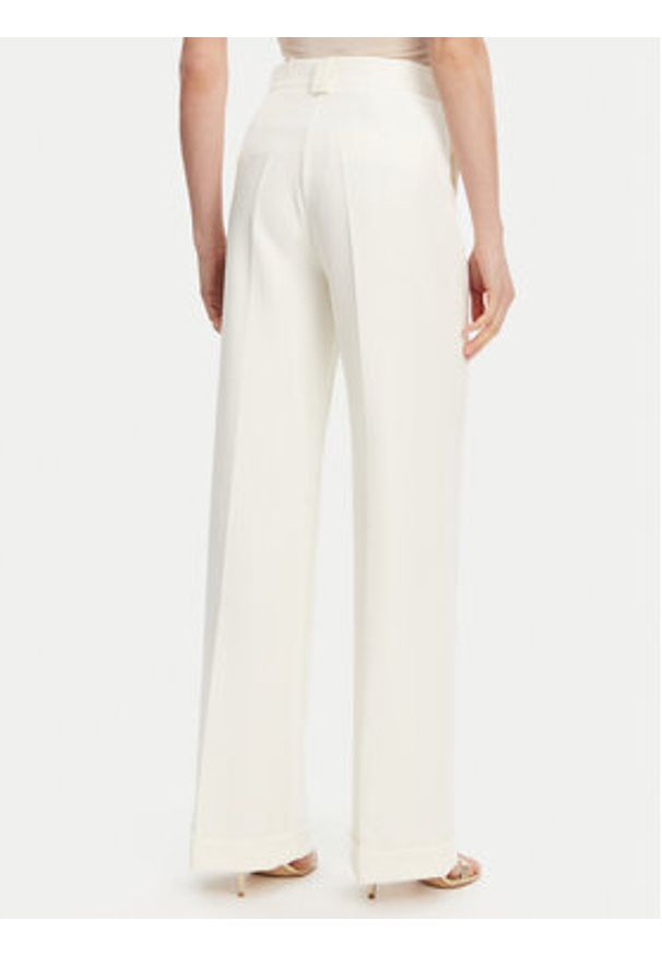 Maryley Spodnie materiałowe 25EB537/M26/43VA Écru Regular Fit. Materiał: syntetyk