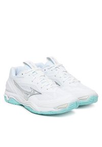 Mizuno Buty halowe Wave Stealth 6 X1GB2430 Biały. Kolor: biały. Materiał: skóra. Model: Mizuno Wave #3