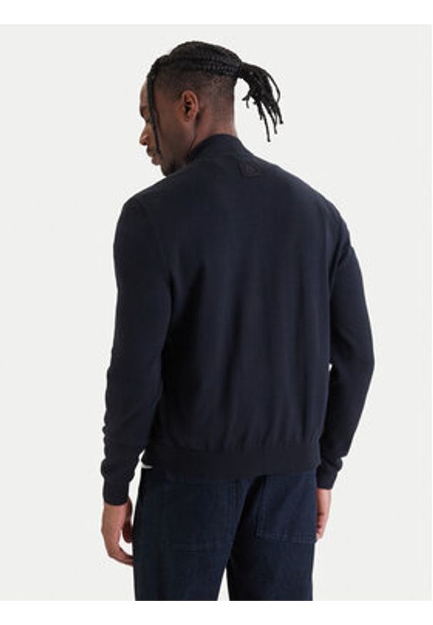 Milestone Kurtka skórzana 61163860755 Granatowy Slim Fit. Kolor: niebieski. Materiał: bawełna