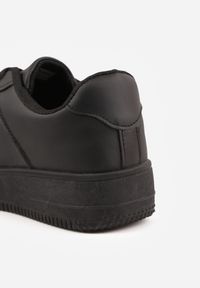 Renee - Czarne Sneakersy Sznurowane na Grubej Podeszwie Taleith. Okazja: na co dzień. Kolor: czarny. Materiał: jeans. Sport: fitness #7