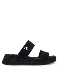 Calvin Klein Jeans Espadryle Sporty Rope Mg Lth Webbing YW0YW01704 Czarny. Kolor: czarny. Materiał: materiał. Styl: sportowy