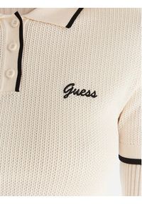 Guess Polo Polo sweater Beżowy Slim Fit. Typ kołnierza: polo. Kolor: beżowy. Materiał: wiskoza #3