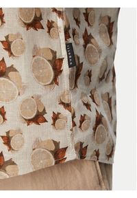 Bugatti Koszula 9253-18908E Beżowy jasny Regular Fit. Kolor: beżowy. Materiał: len #4