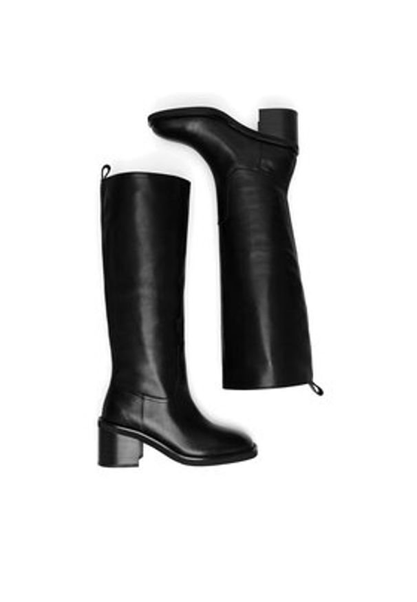 Gino Rossi Kozaki WGA3329-1Z Czarny. Kolor: czarny. Materiał: skóra