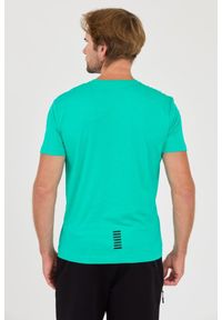 EA7 Emporio Armani - EA7 Zielony męski t-shirt bawełniany, Rozmiar L. Kolor: zielony. Materiał: bawełna #3