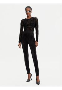 Versace Jeans Couture Legginsy 79HAC101 J0241 Czarny Slim Fit. Kolor: czarny. Materiał: syntetyk #5