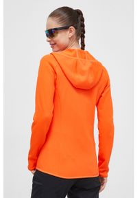 Jack Wolfskin bluza sportowa Baiselberg kolor pomarańczowy z kapturem gładka. Typ kołnierza: kaptur. Kolor: pomarańczowy. Materiał: polar, materiał. Długość rękawa: raglanowy rękaw. Wzór: gładki. Styl: sportowy #2