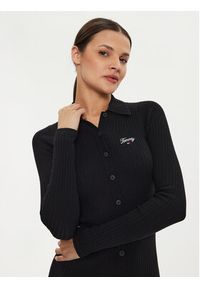 Tommy Jeans Sukienka dzianinowa Script DW0DW18481 Czarny Slim Fit. Kolor: czarny. Materiał: syntetyk #4